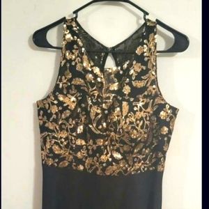 Gold and black Evening dress